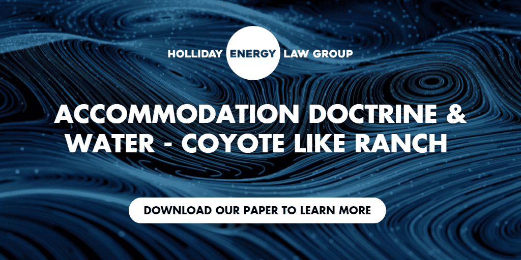 Accommodation Doctrine & Water - Coyote Like Ranch